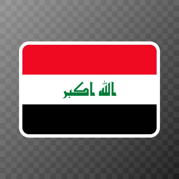 Irak Flagga Officiella Färger Och Proportioner Vektorillustration — Stock vektor