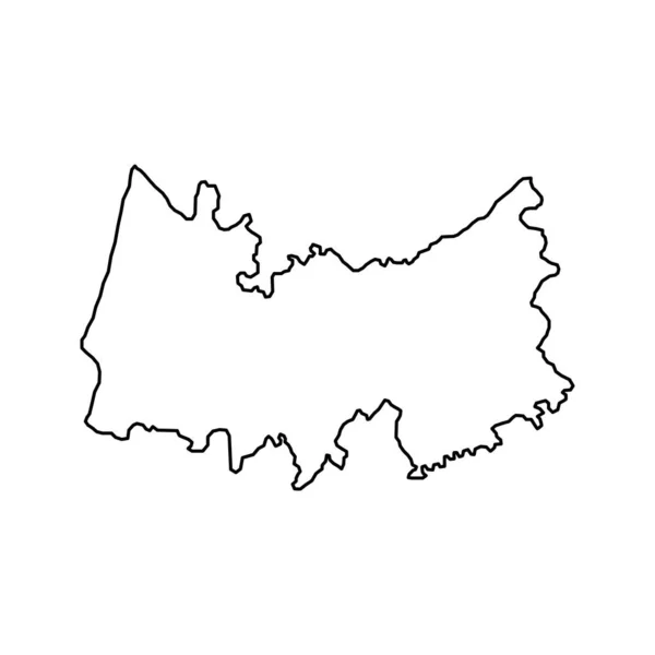 Coimbra Map Okres Portugalsko Vektorová Ilustrace — Stockový vektor