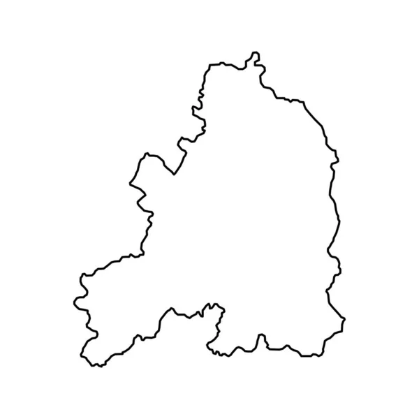 Χάρτης Γκουάρντα Περιφέρεια Πορτογαλίας Εικονογράφηση Διανύσματος — Διανυσματικό Αρχείο