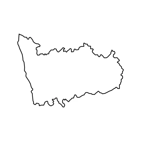 Karte Von Porto Bezirk Von Portugal Vektorillustration — Stockvektor