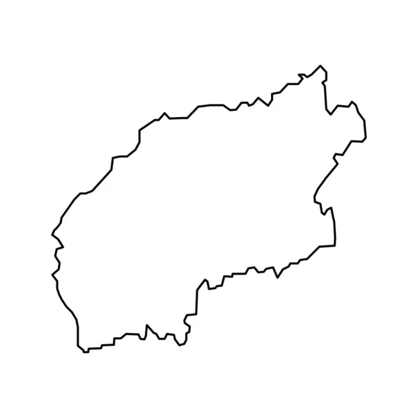Viana Castelo Map District Portugal 사기적 — 스톡 벡터