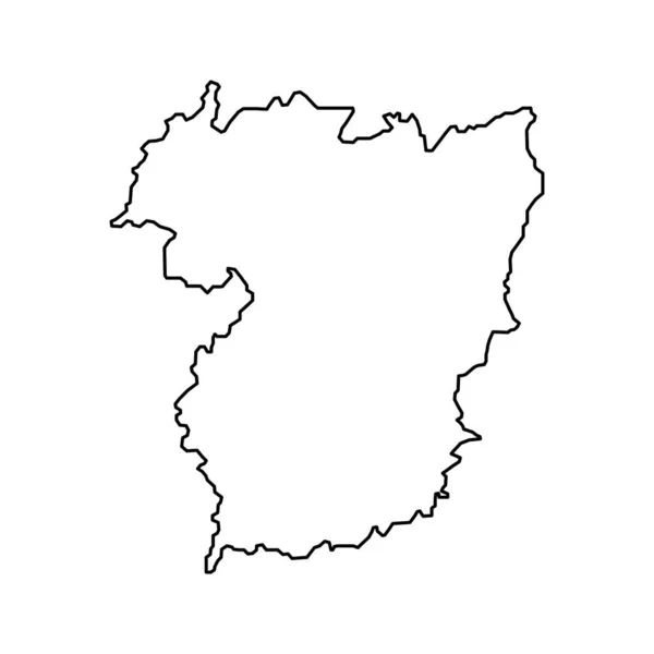 Vila Real Map District Portugal 사기적 — 스톡 벡터