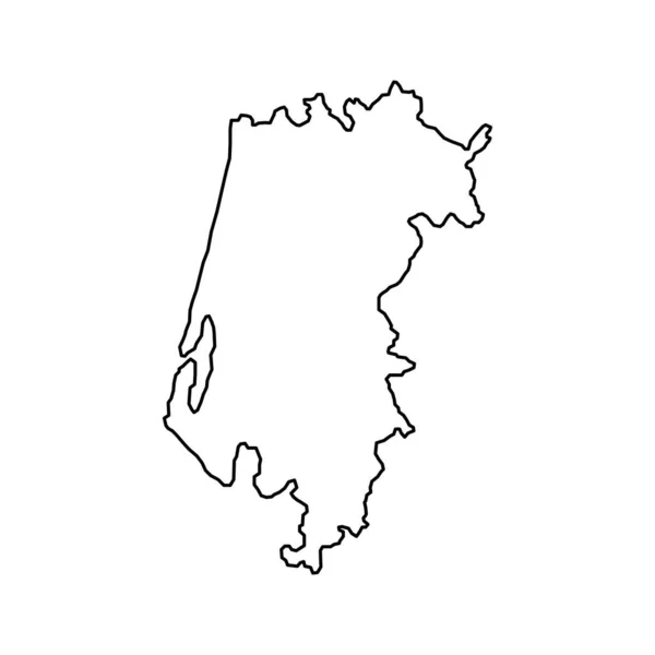 Aveiro Map Okres Portugalsko Vektorová Ilustrace — Stockový vektor