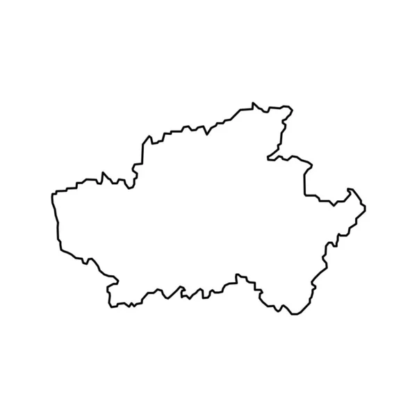 Braga Map District Portugal Vector Illustration — Stock Vector