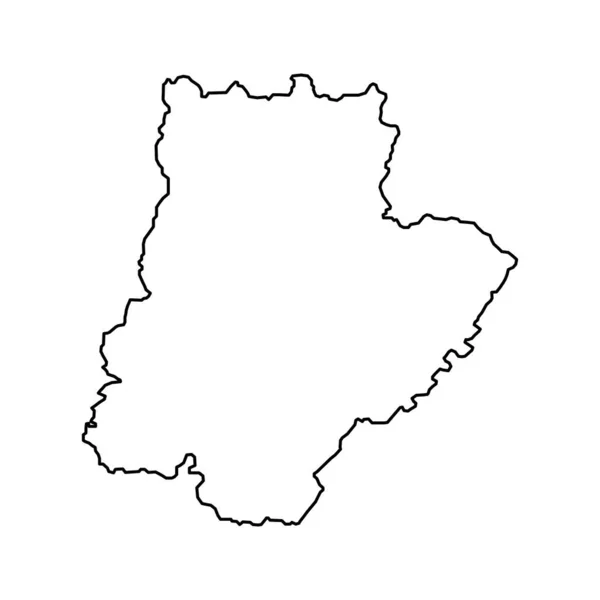 Karta Över Braganca Distriktet Portugal Vektor Illustration — Stock vektor