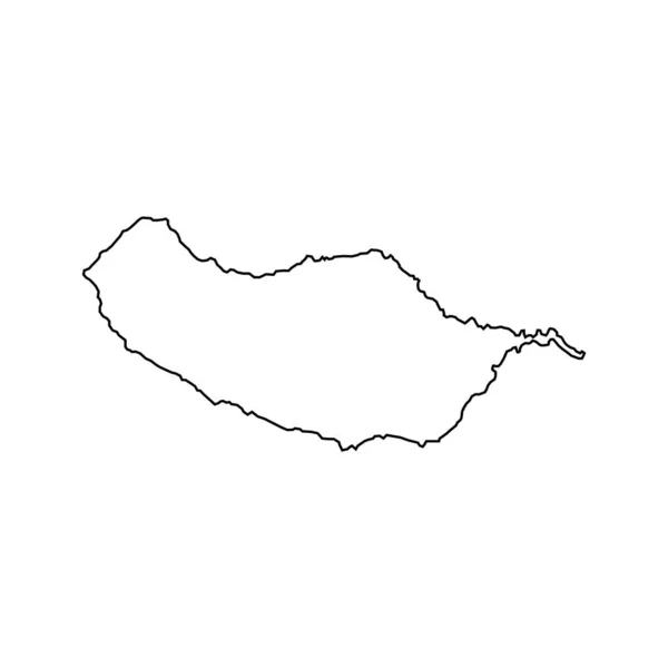 Autonomous Region Madeira Map District Portugal Vector Illustration — Stock Vector