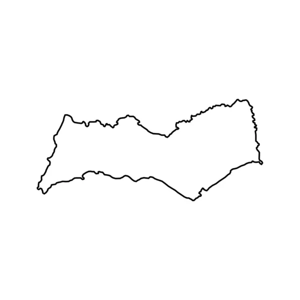 Faro Map District Van Portugal Vector Illustratie — Stockvector