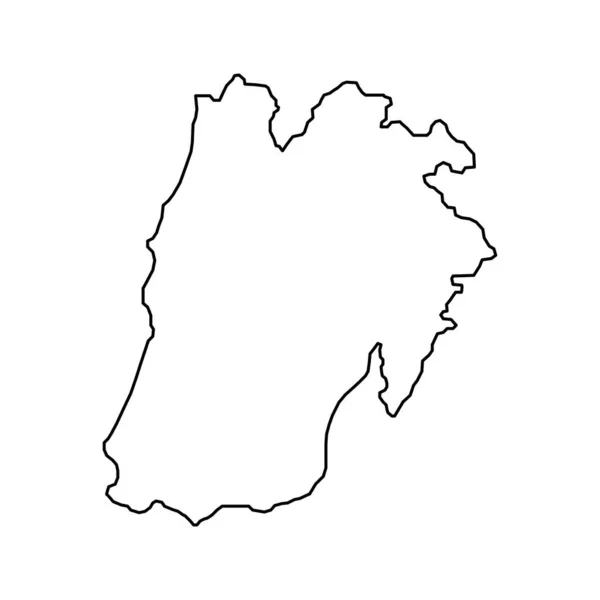 Kaart Van Lissabon District Portugal Vector Illustratie — Stockvector