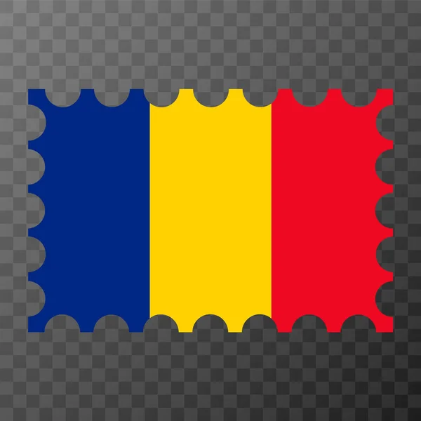 Cap Pos Dengan Bendera Rumania Ilustrasi Vektor - Stok Vektor