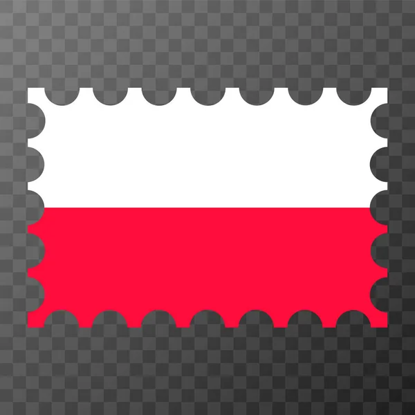 Sello Postal Con Bandera Polonia Ilustración Vectorial — Archivo Imágenes Vectoriales