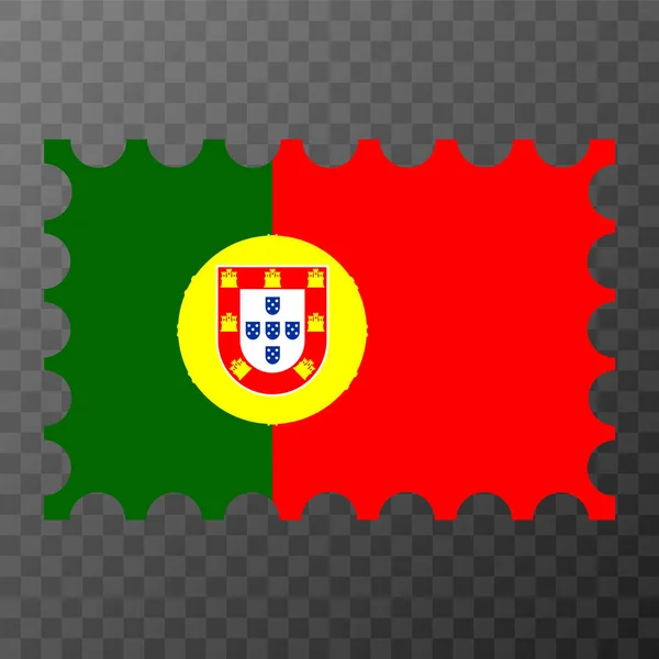 Briefmarke Mit Portugal Flagge Vektorillustration — Stockvektor