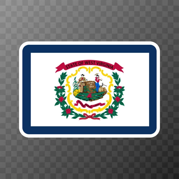 West Virginia State Flag Vector Illustration — Vettoriale Stock