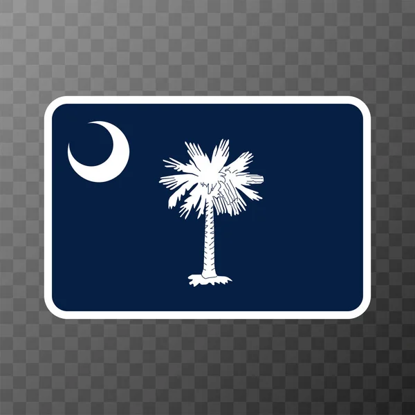 South Carolina State Flag Vector Illustration — Vetor de Stock