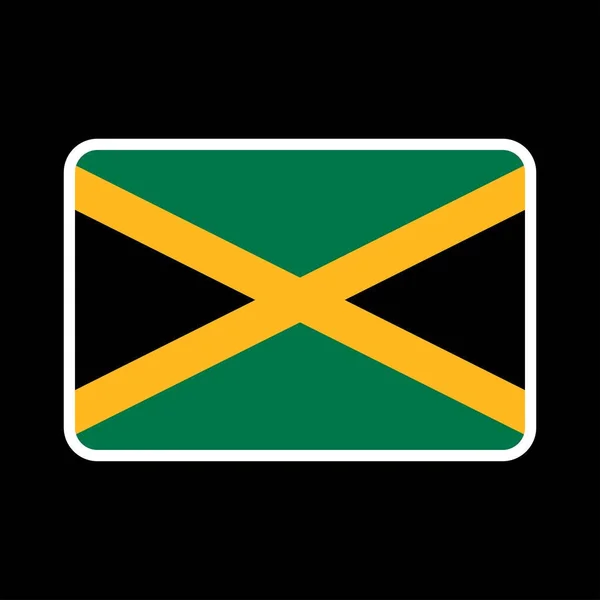 Bandiera Giamaicana Colori Ufficiali Proporzione Illustrazione Vettoriale — Vettoriale Stock
