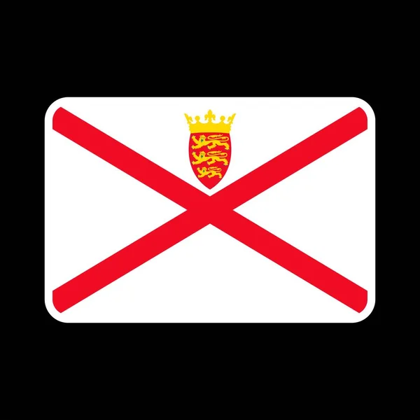 Jersey Flagga Officiella Färger Och Proportioner Vektorillustration — Stock vektor
