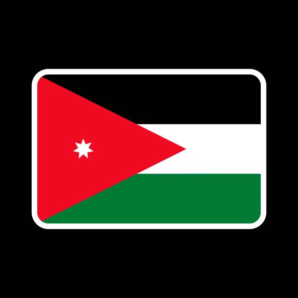 Flaga Jordanu Oficjalne Kolory Proporcje Ilustracja Wektora — Wektor stockowy