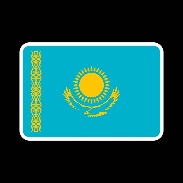 Bandeira Cazaquistão Cores Oficiais Proporção Ilustração Vetorial — Vetor de Stock