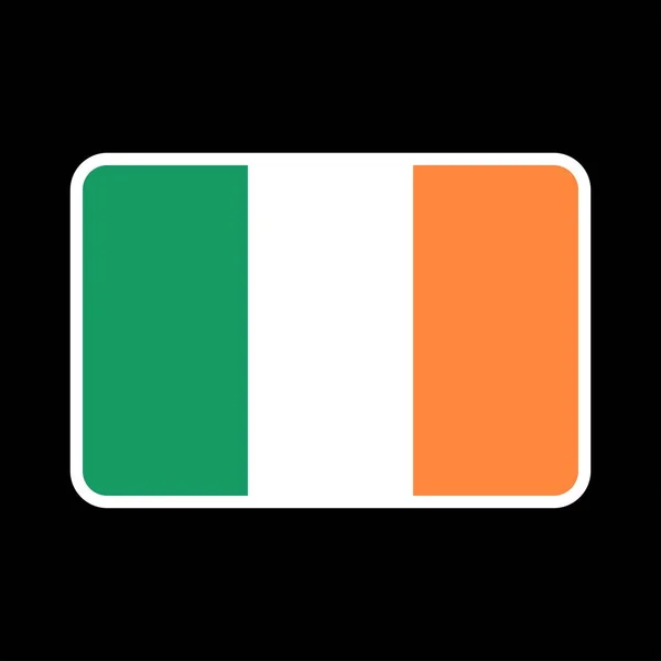 Irland Flagga Officiella Färger Och Proportioner Vektorillustration — Stock vektor