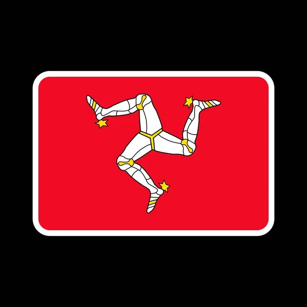 Flaga Wyspy Mann Oficjalne Kolory Proporcje Ilustracja Wektora — Wektor stockowy