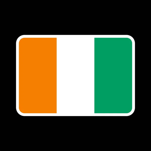 Ivory Coast Flag Official Colors Proportion Vector Illustration —  Vetores de Stock