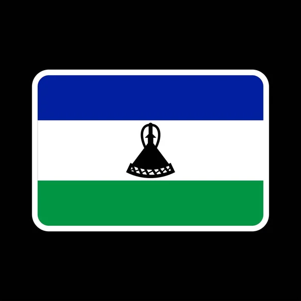 Lesotho Zászló Hivatalos Színek Arányok Vektorillusztráció — Stock Vector
