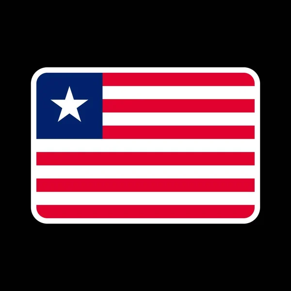Liberya Bayrağı Resmi Renkler Orantı Vektör Illüstrasyonu — Stok Vektör