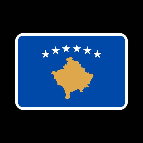 Kosovo Flag Official Colors Proportion Vector Illustration — Stock Vector