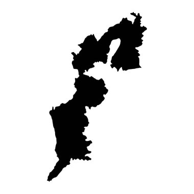 Avusturya Burgenland eyalet haritası. Vektör illüstrasyonu.