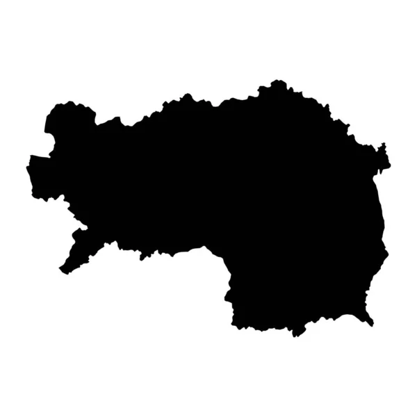 オーストリアのスタイリア州地図 ベクターイラスト — ストックベクタ