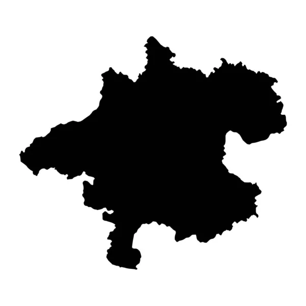 オーストリアの上オーストリア州地図 ベクターイラスト — ストックベクタ