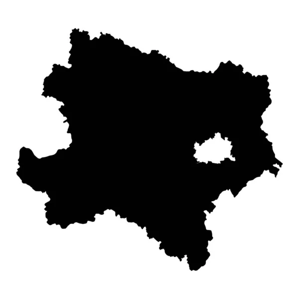 オーストリアの下オーストリア州地図 ベクターイラスト — ストックベクタ