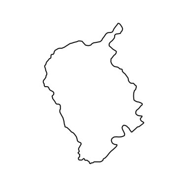 Bratislava haritası, Slovakya bölgesi. Vektör illüstrasyonu.