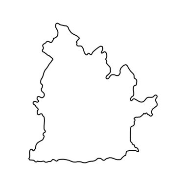 Nitra haritası, Slovakya bölgesi. Vektör illüstrasyonu.