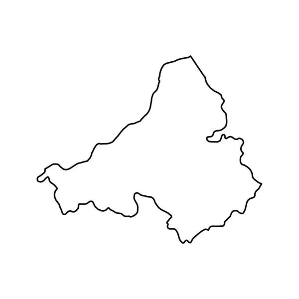 Mapa Trencin Región Eslovaquia Ilustración Vectorial — Archivo Imágenes Vectoriales