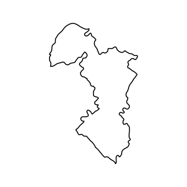 Trnavská Mapa Slovenská Oblast Vektorová Ilustrace — Stockový vektor