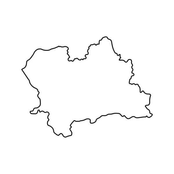 Mapa Zilina Região Eslováquia Ilustração Vetorial —  Vetores de Stock