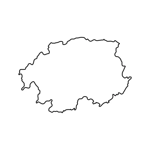 Karte Von Banska Bystrica Region Der Slowakei Vektorillustration — Stockvektor