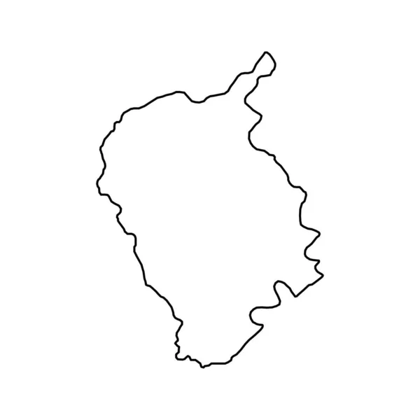 Bratislava Mapa Região Eslováquia Ilustração Vetorial — Vetor de Stock
