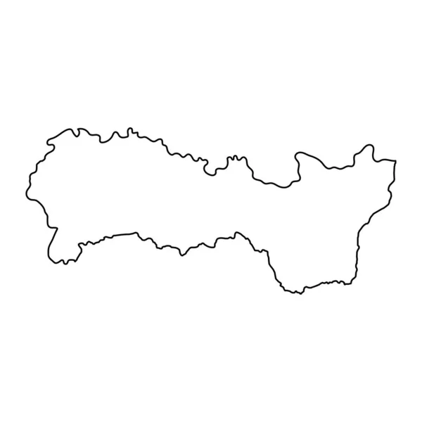 Košická Mapa Slovenská Oblast Vektorová Ilustrace — Stockový vektor