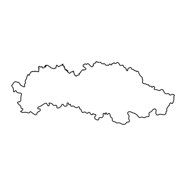 Presov Mapa Región Eslovaquia Ilustración Vectorial — Archivo Imágenes Vectoriales