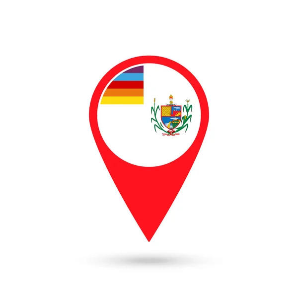 Ponteiro Mapa Com Departamento Libertad Peru Ilustração Vetorial —  Vetores de Stock