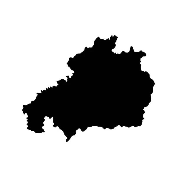 Kaart Castelo Branco District Portugal Vector Illustratie — Stockvector