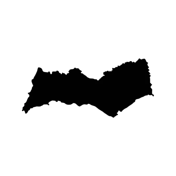 Karte Von Faro Distrikt Von Portugal Vektorillustration — Stockvektor