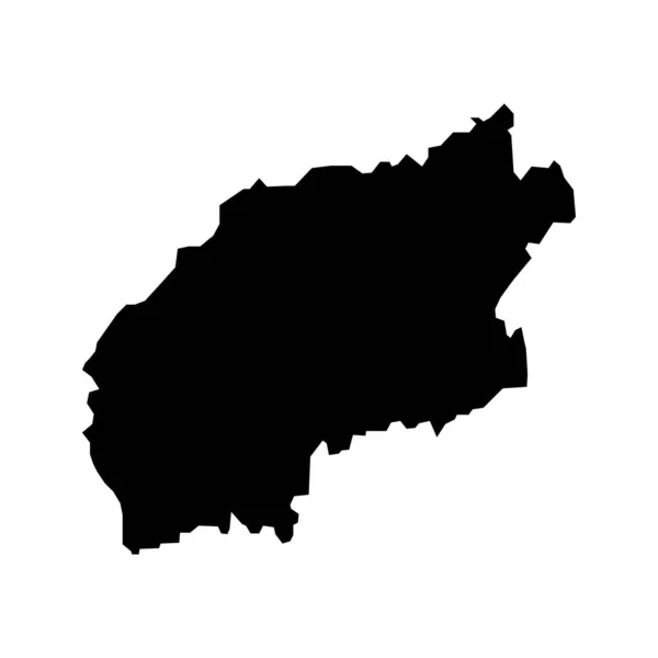 Viana Castelo Map District Portugal 사기적 — 스톡 벡터