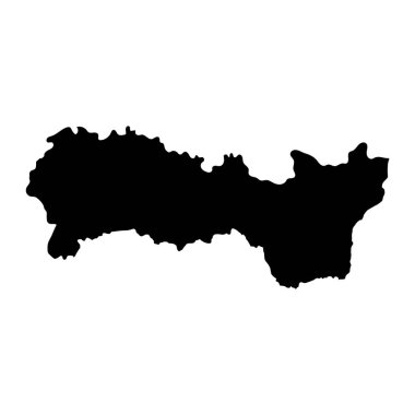 Kosice haritası, Slovakya bölgesi. Vektör illüstrasyonu.