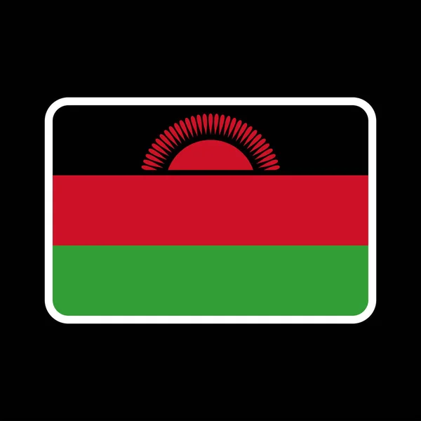 Flaga Malawi Oficjalne Kolory Proporcje Ilustracja Wektora — Wektor stockowy