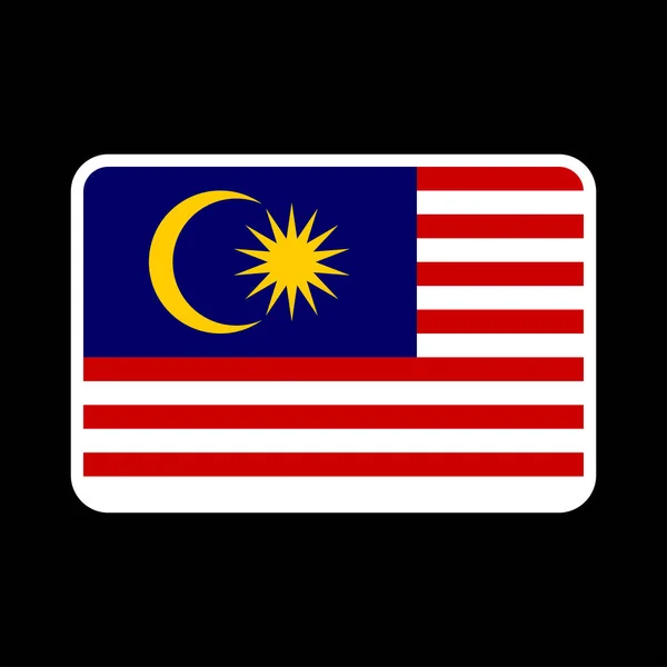 Drapeau Malaisie Couleurs Officielles Proportion Illustration Vectorielle — Image vectorielle