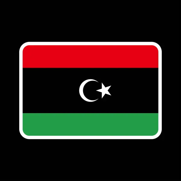 Libya Bayrağı Resmi Renkler Oran Vektör Illüstrasyonu — Stok Vektör