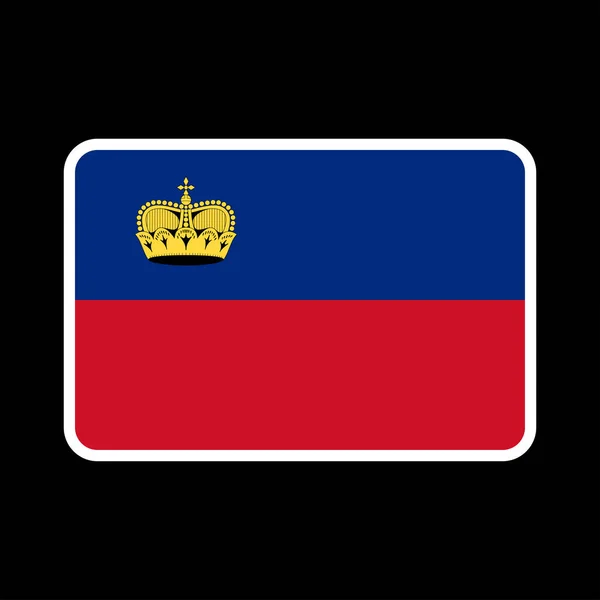 Bandera Liechtenstein Colores Oficiales Proporción Ilustración Vectorial — Vector de stock