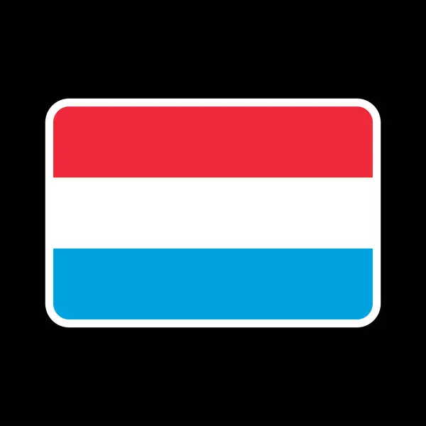 Flaga Luksemburga Oficjalne Kolory Proporcje Ilustracja Wektora — Wektor stockowy
